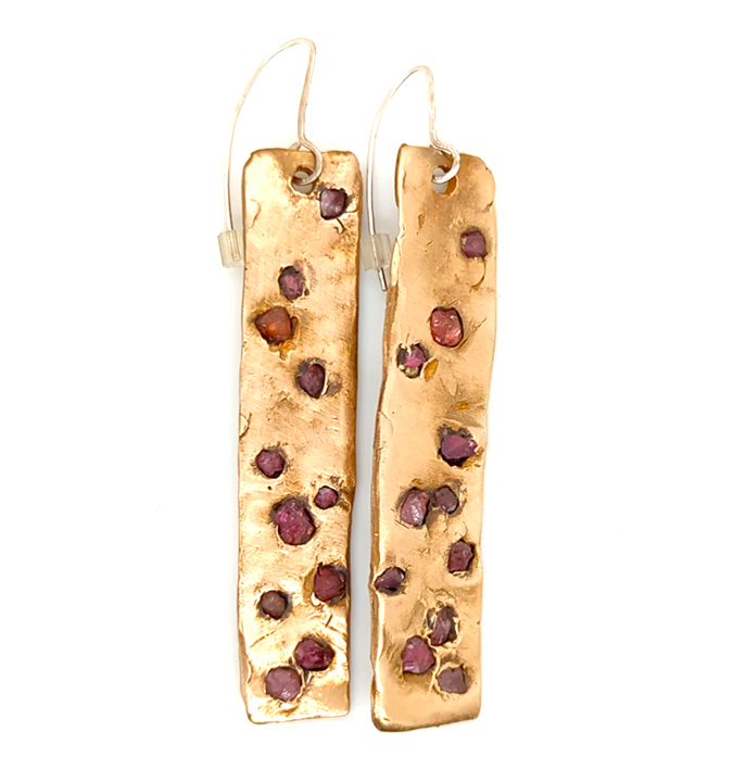 pink spinel earrings